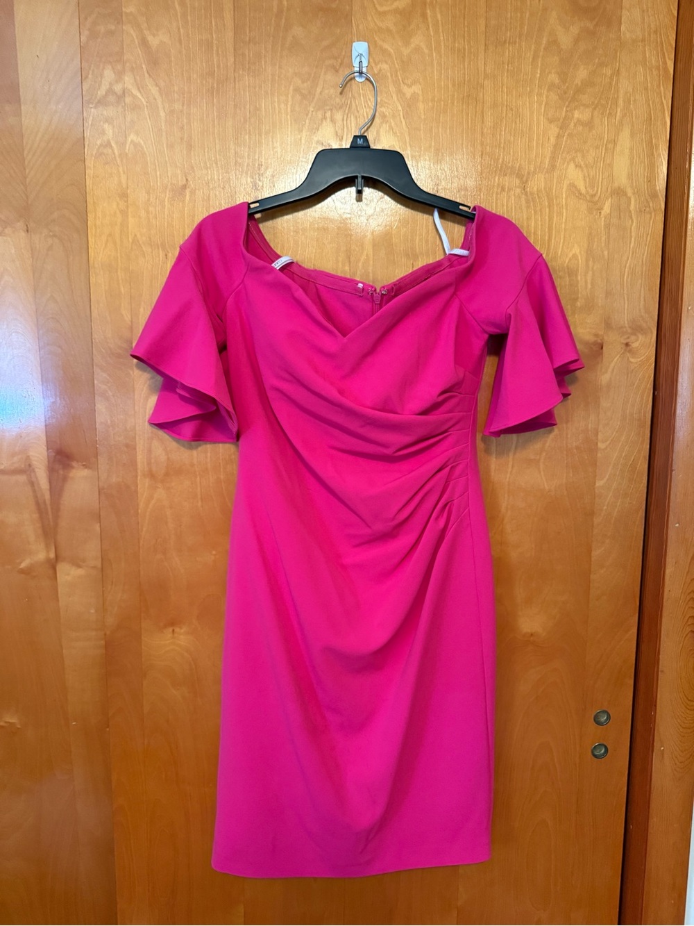 Calvin Klein  Off-Shoulder Ruffle Sleeve Dress